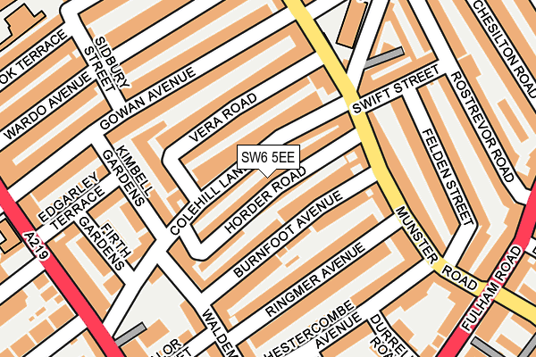 SW6 5EE map - OS OpenMap – Local (Ordnance Survey)