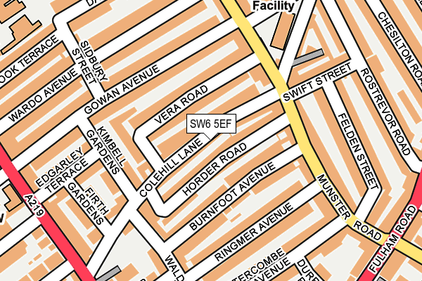 SW6 5EF map - OS OpenMap – Local (Ordnance Survey)