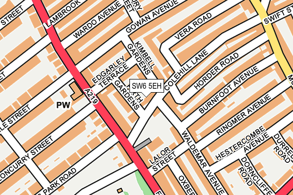 SW6 5EH map - OS OpenMap – Local (Ordnance Survey)