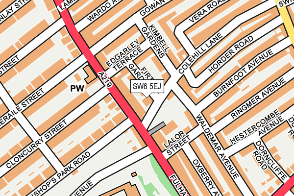 SW6 5EJ map - OS OpenMap – Local (Ordnance Survey)