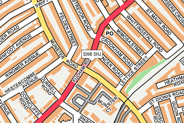 SW6 5HJ map - OS OpenMap – Local (Ordnance Survey)