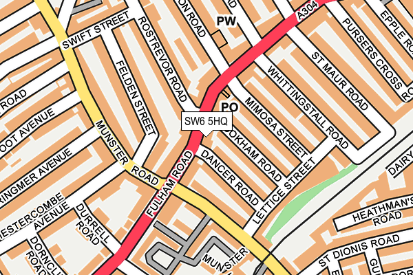 SW6 5HQ map - OS OpenMap – Local (Ordnance Survey)