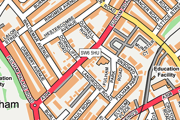 SW6 5HU map - OS OpenMap – Local (Ordnance Survey)