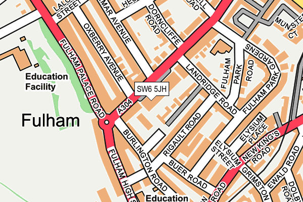 SW6 5JH map - OS OpenMap – Local (Ordnance Survey)