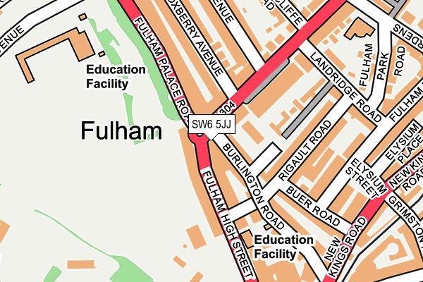 SW6 5JJ map - OS OpenMap – Local (Ordnance Survey)