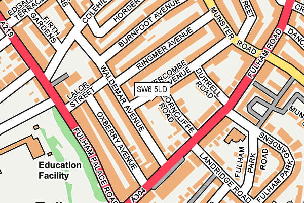 SW6 5LD map - OS OpenMap – Local (Ordnance Survey)