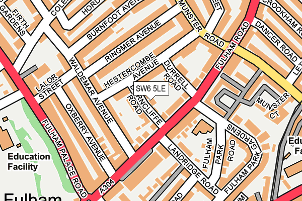 SW6 5LE map - OS OpenMap – Local (Ordnance Survey)