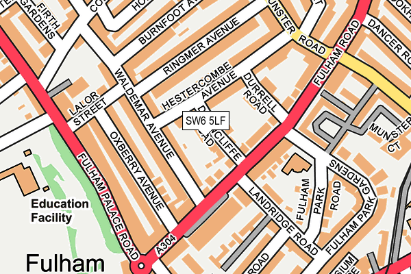 SW6 5LF map - OS OpenMap – Local (Ordnance Survey)