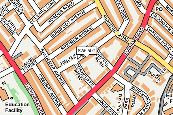 SW6 5LG map - OS OpenMap – Local (Ordnance Survey)