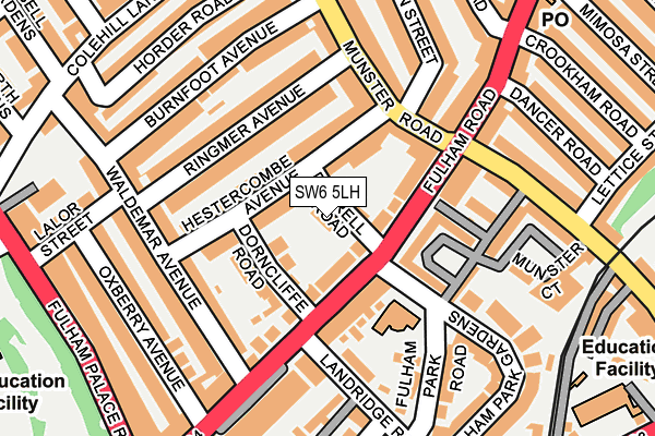 SW6 5LH map - OS OpenMap – Local (Ordnance Survey)