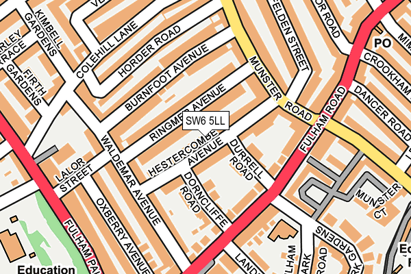 Map of RW PROPERTY MANAGEMENT LIMITED at local scale