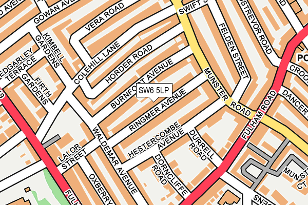 SW6 5LP map - OS OpenMap – Local (Ordnance Survey)