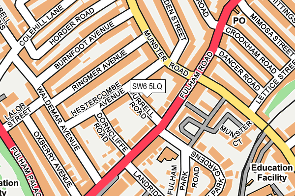 SW6 5LQ map - OS OpenMap – Local (Ordnance Survey)