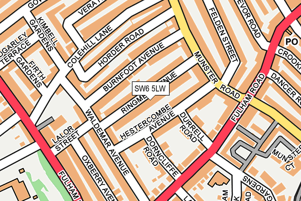 SW6 5LW map - OS OpenMap – Local (Ordnance Survey)