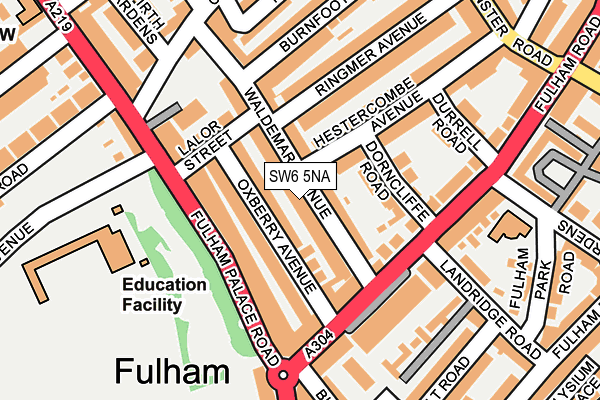 Map of 14 WALDEMAR AVENUE FREEHOLD LIMITED at local scale