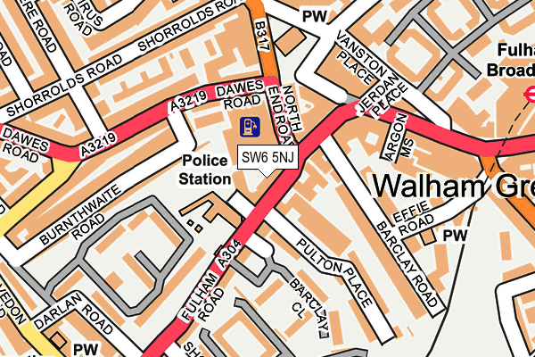 SW6 5NJ map - OS OpenMap – Local (Ordnance Survey)