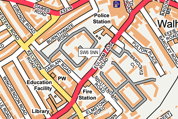 SW6 5NN map - OS OpenMap – Local (Ordnance Survey)