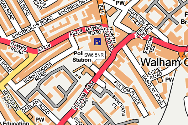 SW6 5NR map - OS OpenMap – Local (Ordnance Survey)