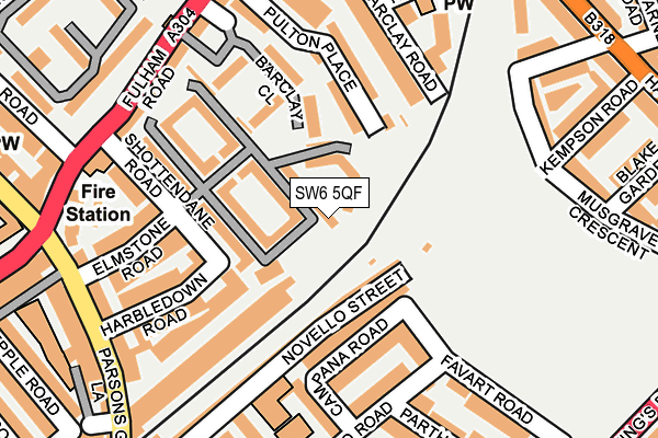 SW6 5QF map - OS OpenMap – Local (Ordnance Survey)