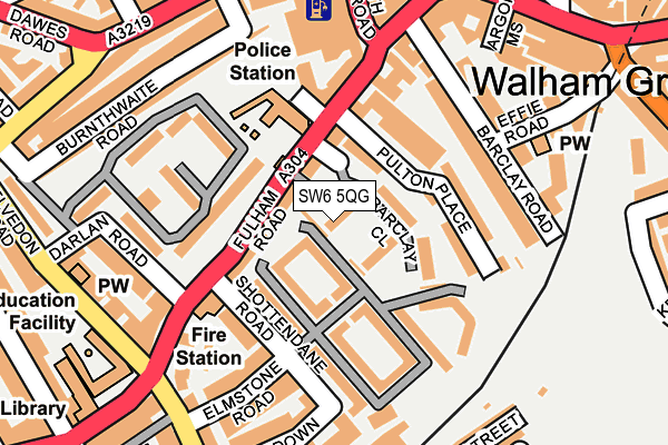 SW6 5QG map - OS OpenMap – Local (Ordnance Survey)