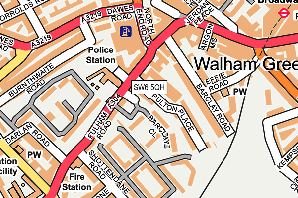 SW6 5QH map - OS OpenMap – Local (Ordnance Survey)