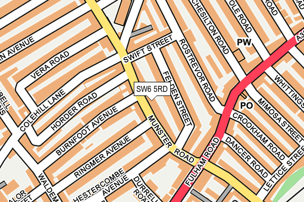 SW6 5RD map - OS OpenMap – Local (Ordnance Survey)