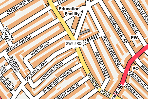 SW6 5RQ map - OS OpenMap – Local (Ordnance Survey)