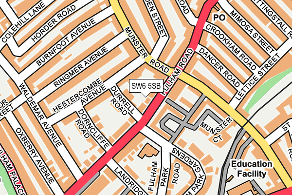 SW6 5SB map - OS OpenMap – Local (Ordnance Survey)