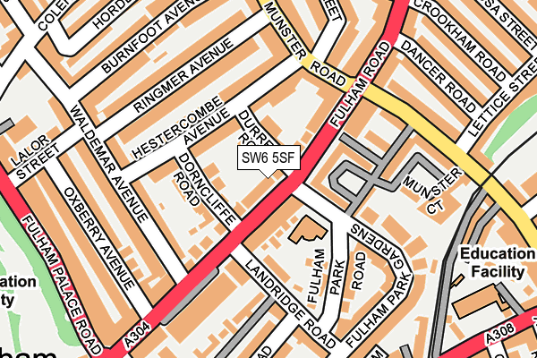 SW6 5SF map - OS OpenMap – Local (Ordnance Survey)