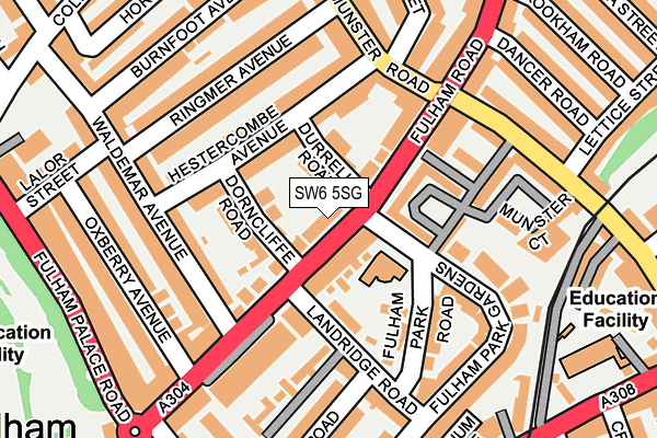 SW6 5SG map - OS OpenMap – Local (Ordnance Survey)