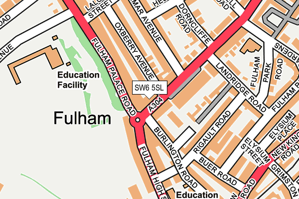 SW6 5SL map - OS OpenMap – Local (Ordnance Survey)