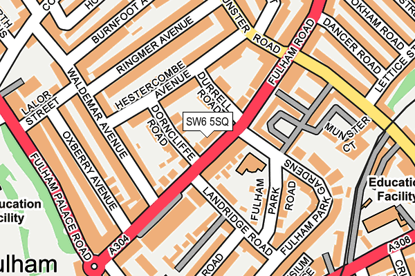 SW6 5SQ map - OS OpenMap – Local (Ordnance Survey)