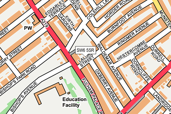 SW6 5SR map - OS OpenMap – Local (Ordnance Survey)