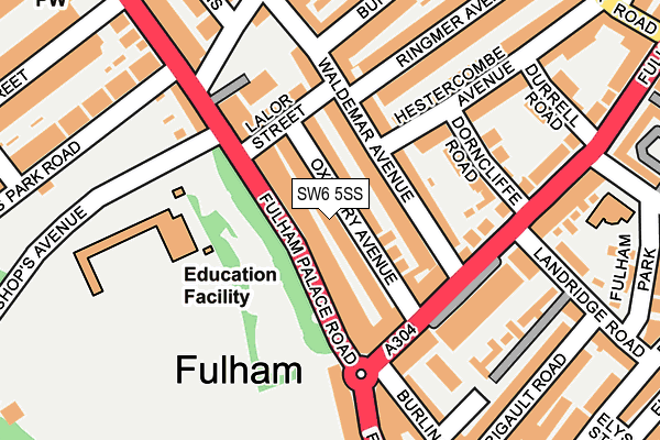 SW6 5SS map - OS OpenMap – Local (Ordnance Survey)