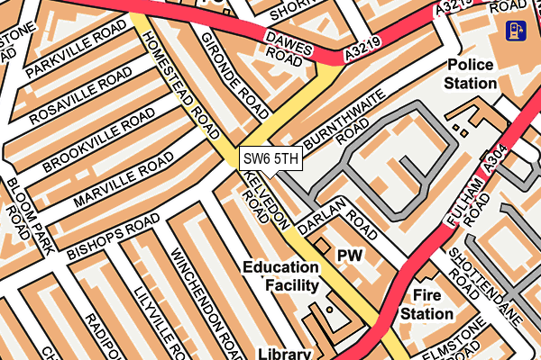 SW6 5TH map - OS OpenMap – Local (Ordnance Survey)