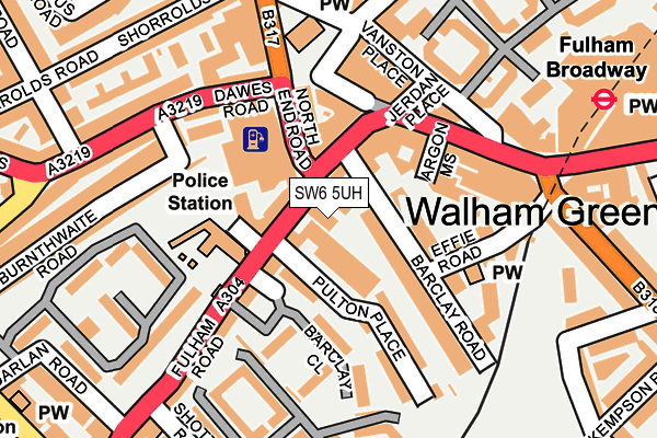 SW6 5UH map - OS OpenMap – Local (Ordnance Survey)