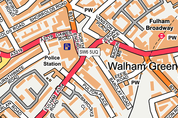 SW6 5UQ map - OS OpenMap – Local (Ordnance Survey)