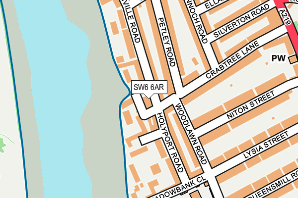 SW6 6AR map - OS OpenMap – Local (Ordnance Survey)