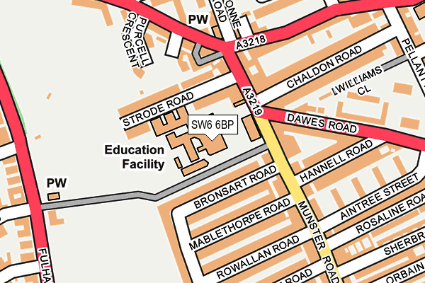 SW6 6BP map - OS OpenMap – Local (Ordnance Survey)