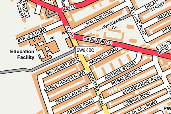 SW6 6BQ map - OS OpenMap – Local (Ordnance Survey)