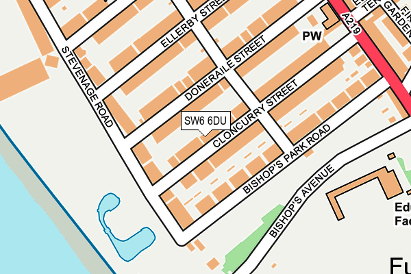 SW6 6DU map - OS OpenMap – Local (Ordnance Survey)