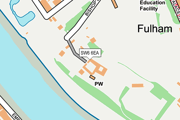 SW6 6EA map - OS OpenMap – Local (Ordnance Survey)