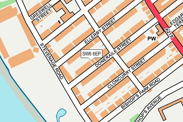 SW6 6EP map - OS OpenMap – Local (Ordnance Survey)