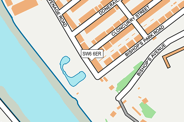 SW6 6ER map - OS OpenMap – Local (Ordnance Survey)