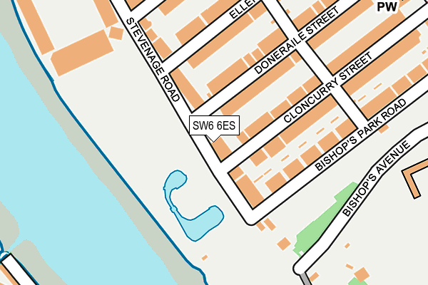 SW6 6ES map - OS OpenMap – Local (Ordnance Survey)