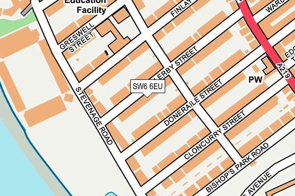 SW6 6EU map - OS OpenMap – Local (Ordnance Survey)