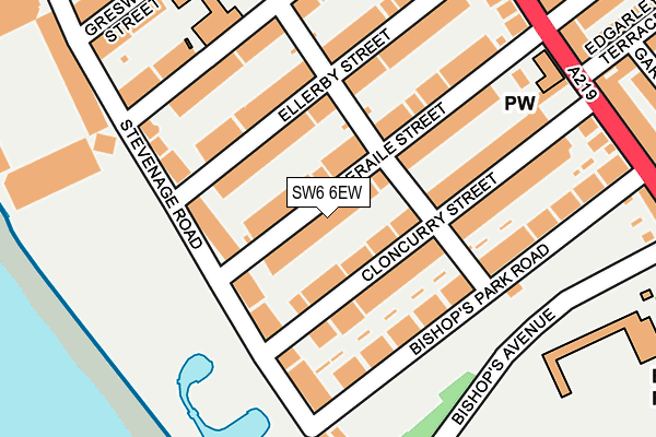 SW6 6EW map - OS OpenMap – Local (Ordnance Survey)