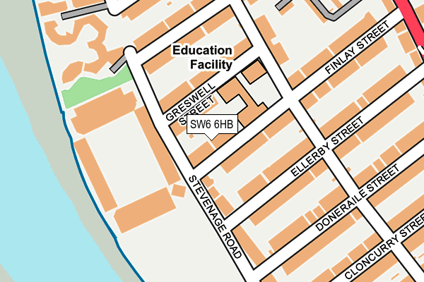 SW6 6HB map - OS OpenMap – Local (Ordnance Survey)