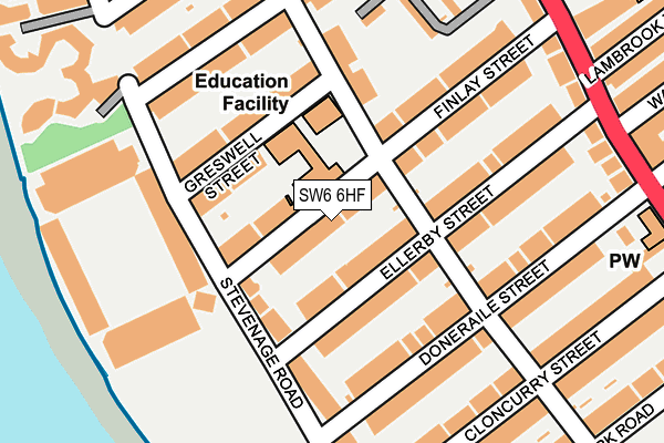 SW6 6HF map - OS OpenMap – Local (Ordnance Survey)