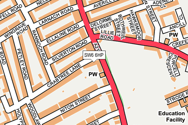 SW6 6HP map - OS OpenMap – Local (Ordnance Survey)